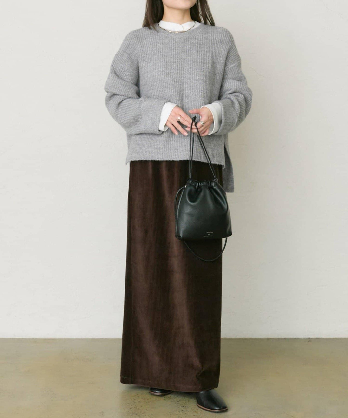 彩點圓領針織套頭衫