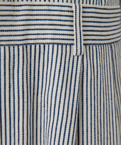 條紋牛仔連體褲