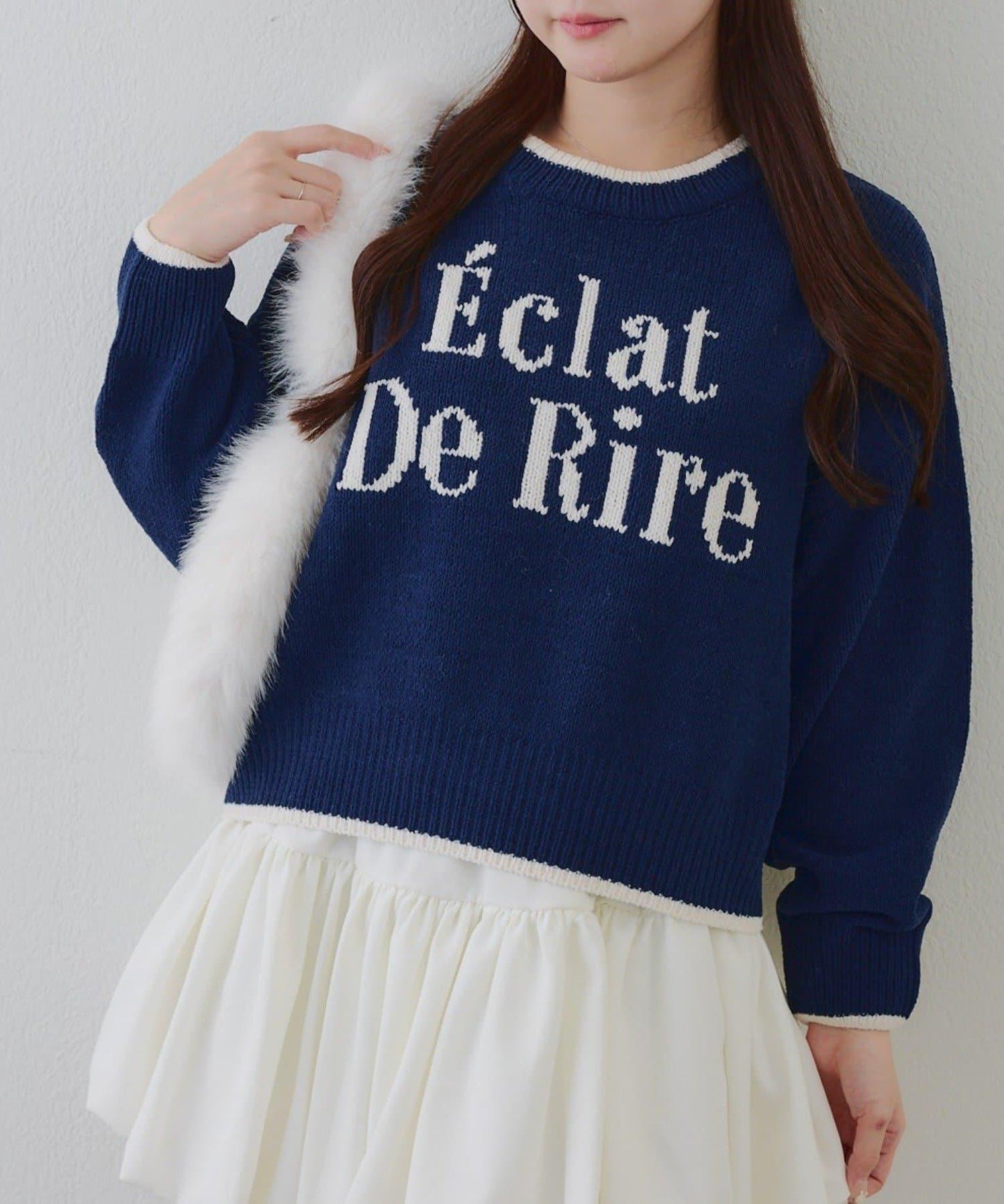 配色標誌裝飾針織衫