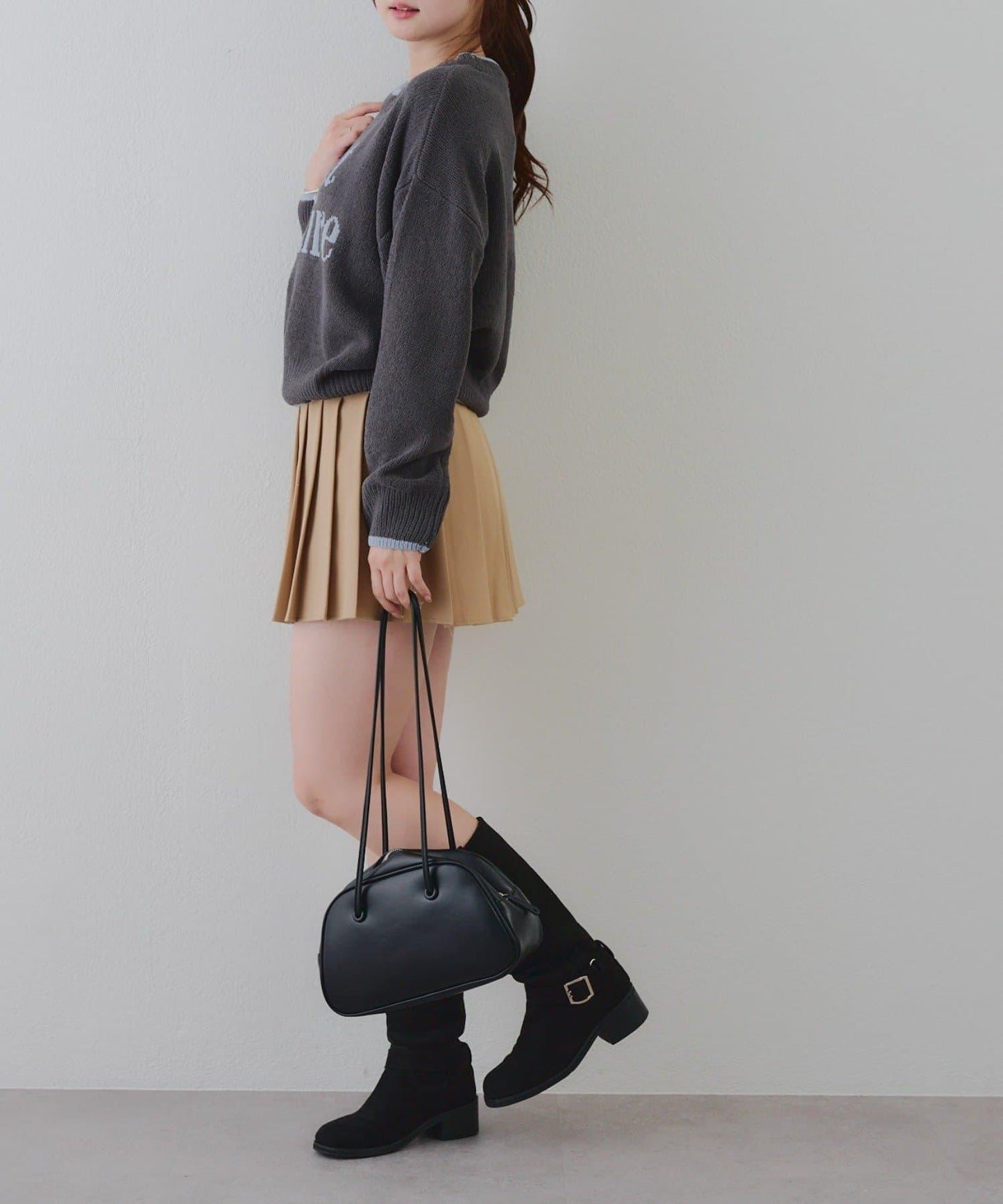 配色標誌裝飾針織衫