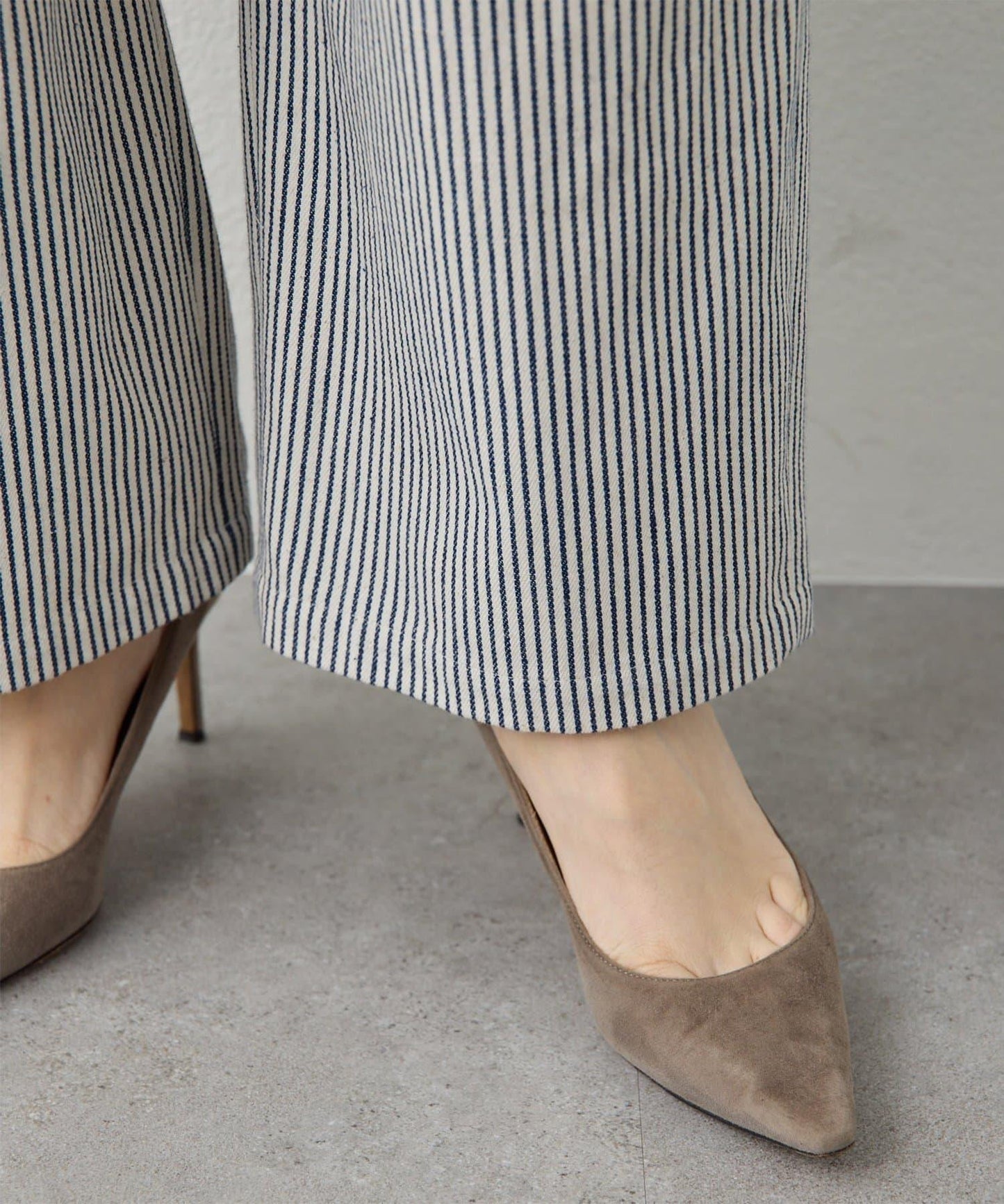 條紋牛仔連體褲