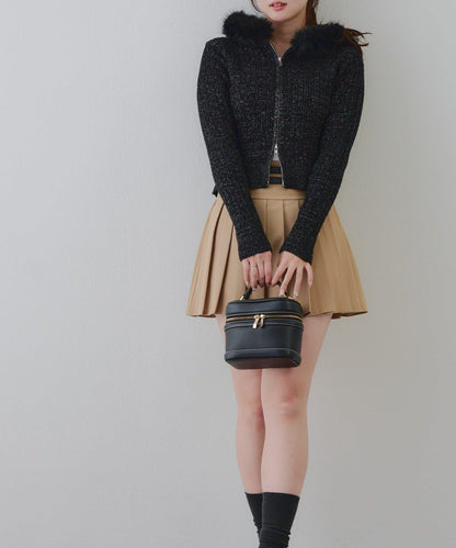 冬季流行單品♪【RMAF】亮片麻花毛絨連帽衫