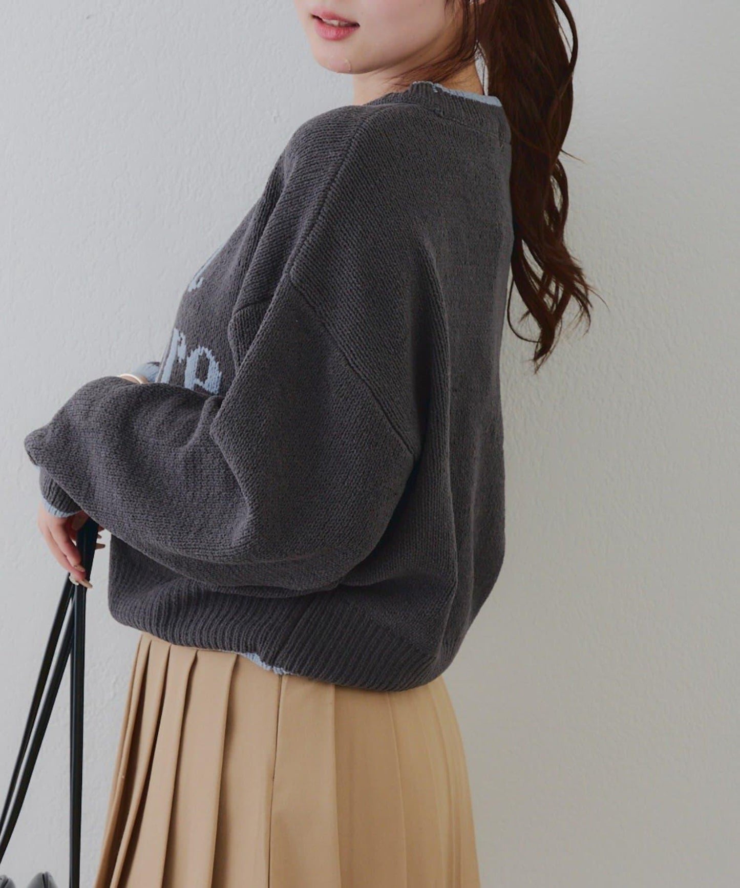 配色標誌裝飾針織衫