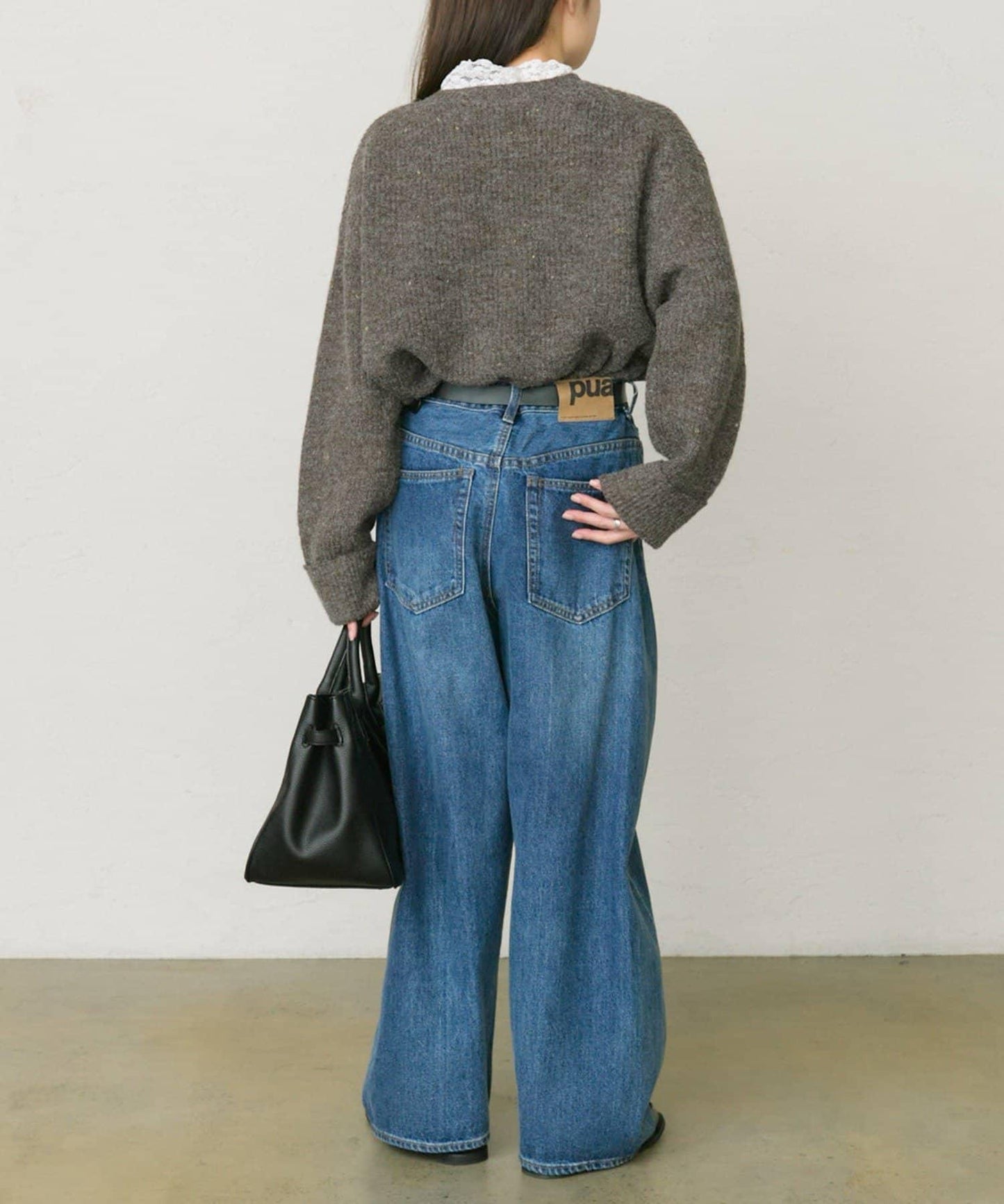 彩點圓領針織套頭衫