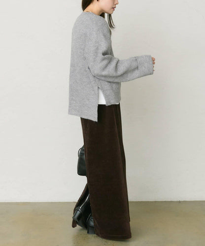 彩點圓領針織套頭衫