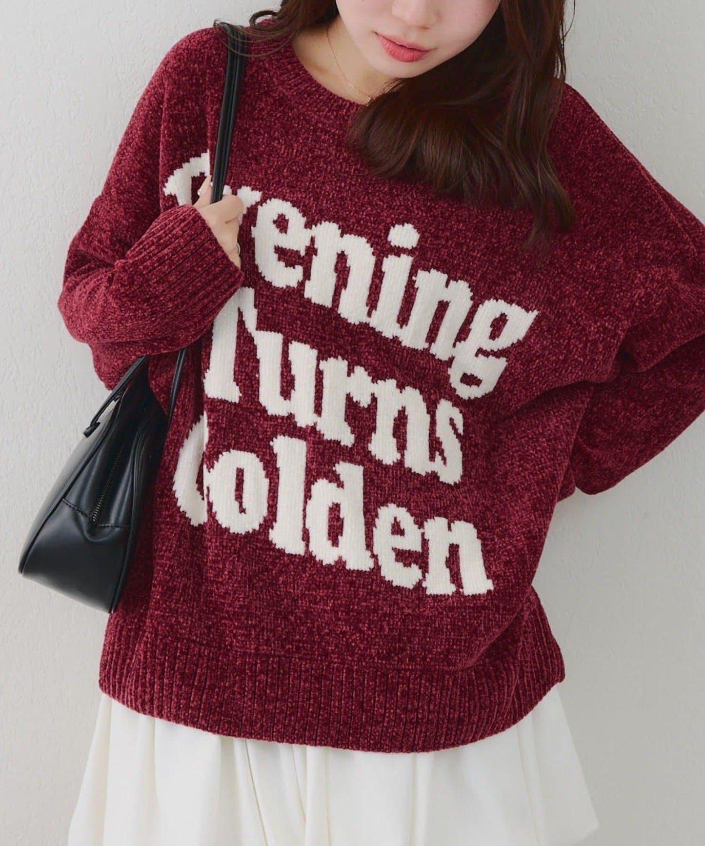 毛絨人氣針織衫【RMAF】天鵝絨紗線標誌針織套頭衫