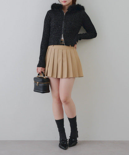 冬季流行單品♪【RMAF】亮片麻花毛絨連帽衫