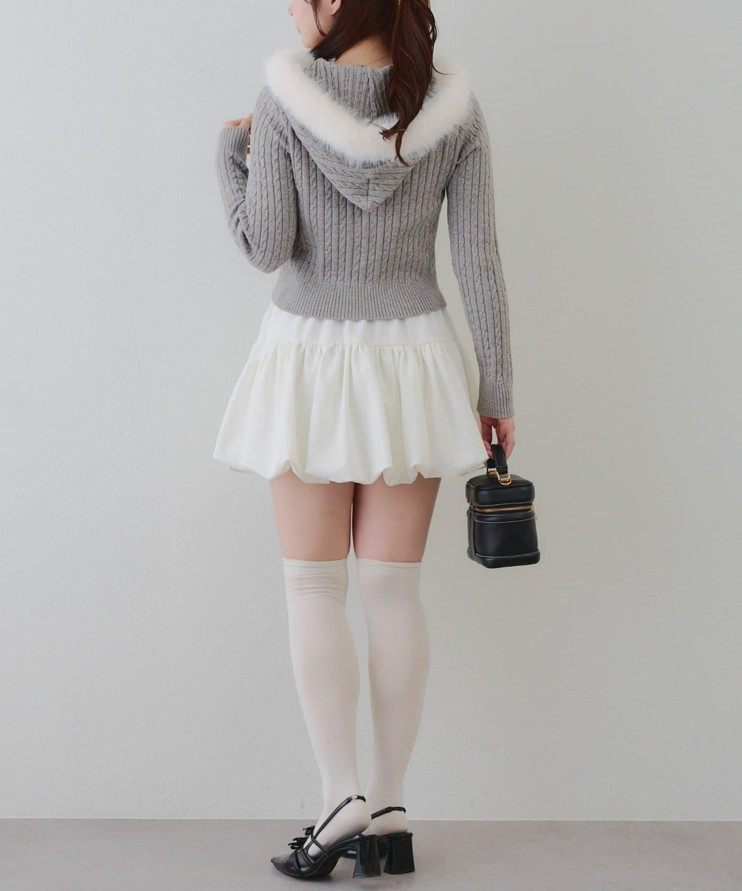 冬季流行單品♪【RMAF】亮片麻花毛絨連帽衫