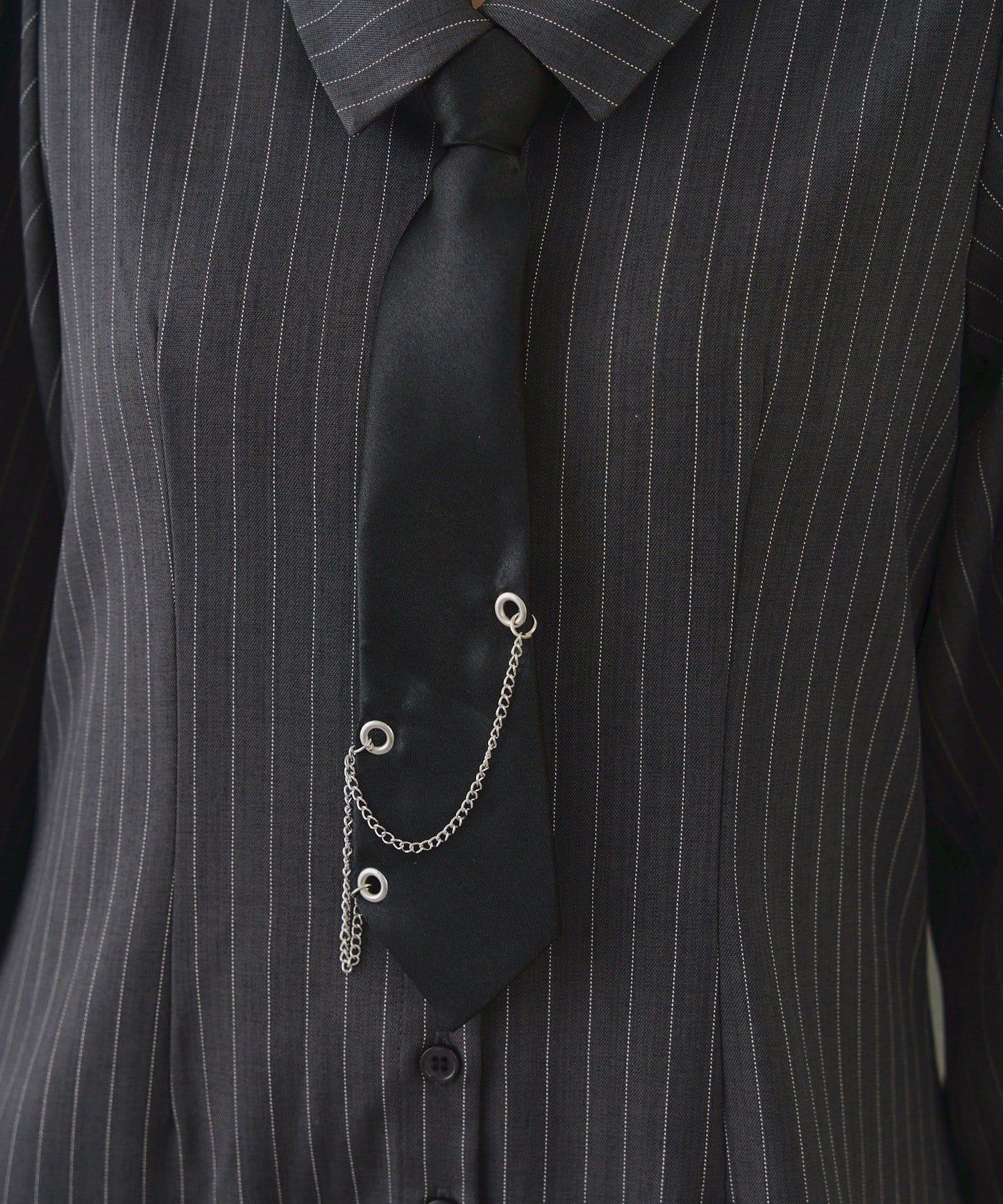 春季♡【RMAF】帶領帶下襬泡泡袖迷你連衣裙