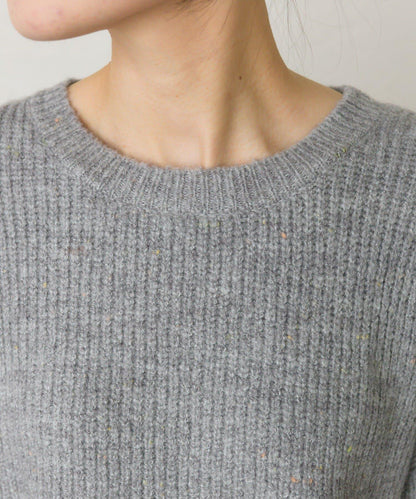 彩點圓領針織套頭衫