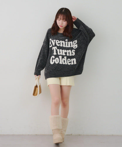 毛絨人氣針織衫【RMAF】天鵝絨紗線標誌針織套頭衫