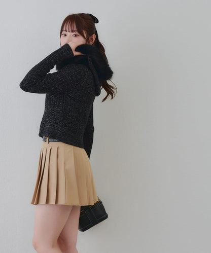 冬季流行單品♪【RMAF】亮片麻花毛絨連帽衫