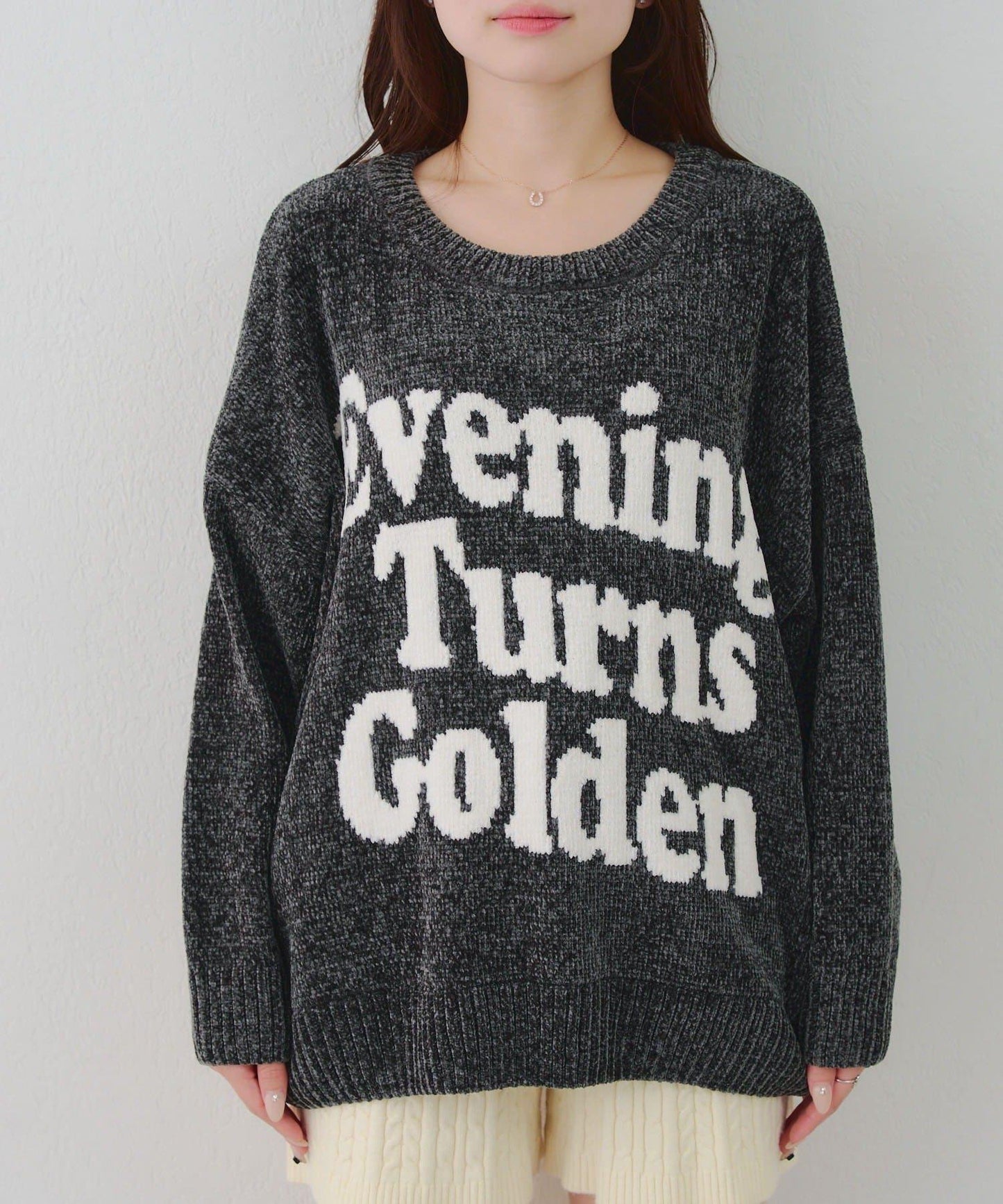 毛絨人氣針織衫【RMAF】天鵝絨紗線標誌針織套頭衫