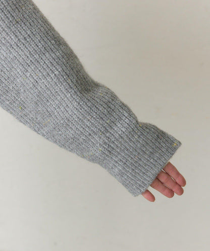 彩點高領針織套頭衫