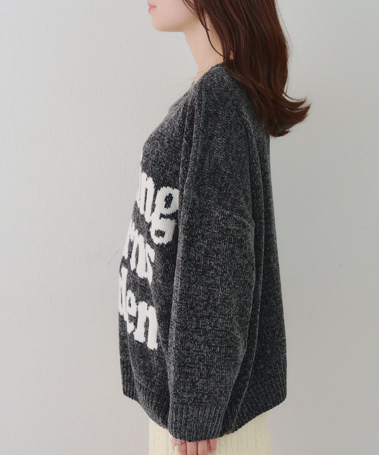 毛絨人氣針織衫【RMAF】天鵝絨紗線標誌針織套頭衫