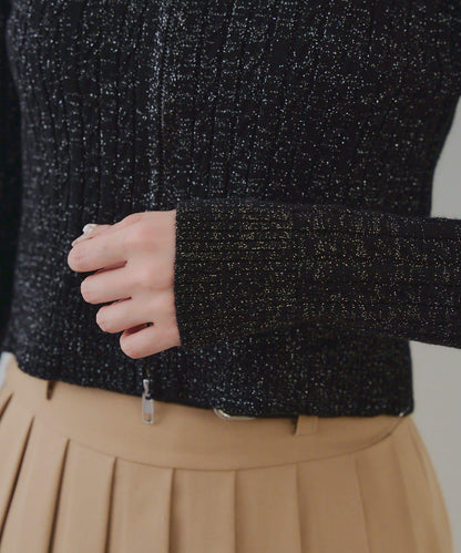 冬季流行單品♪【RMAF】亮片麻花毛絨連帽衫