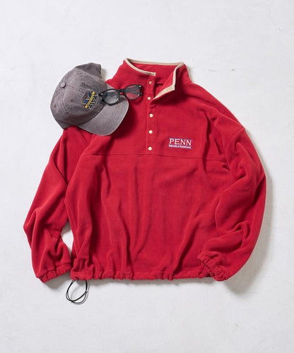 學院標誌抓絨按扣套頭衫＜可搭配成套＞