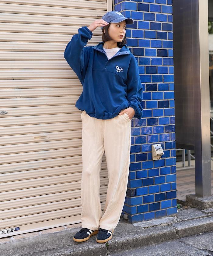 學院標誌抓絨按扣套頭衫＜可搭配成套＞