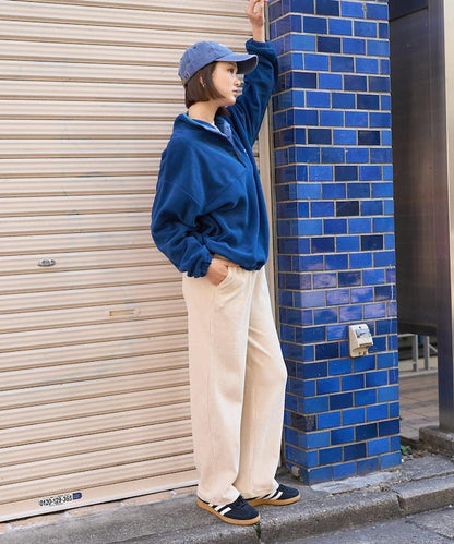 學院標誌抓絨按扣套頭衫＜可搭配成套＞