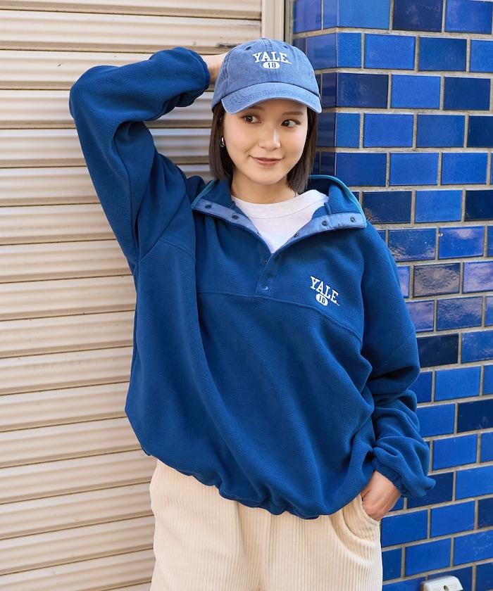 學院標誌抓絨按扣套頭衫＜可搭配成套＞