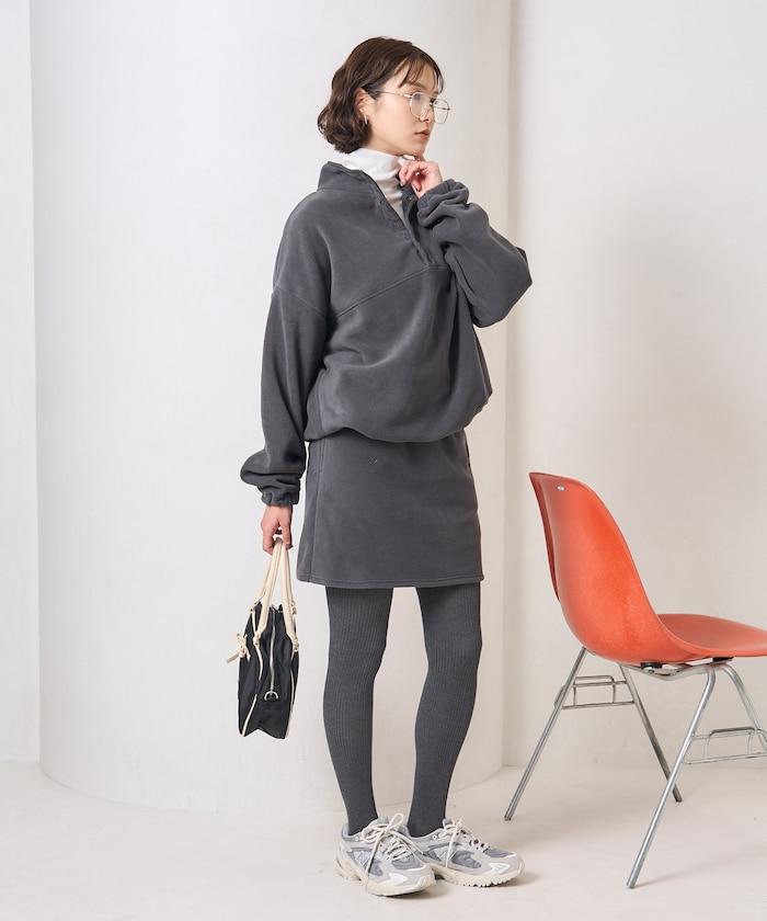 學院標誌抓絨按扣套頭衫＜可搭配成套＞