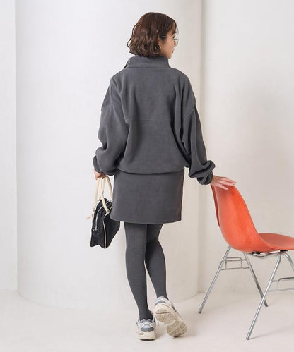 學院標誌抓絨按扣套頭衫＜可搭配成套＞