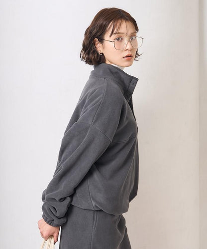 學院標誌抓絨按扣套頭衫＜可搭配成套＞