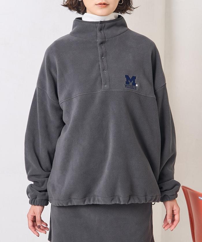 學院標誌抓絨按扣套頭衫＜可搭配成套＞