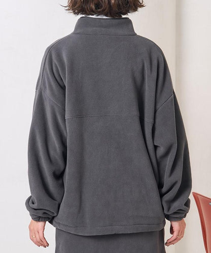 學院標誌抓絨按扣套頭衫＜可搭配成套＞