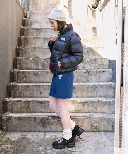 學院風標誌羊羔絨迷你裙＜可搭配套裝＞