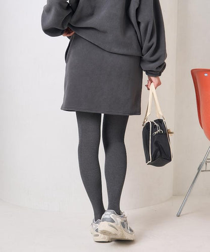 學院風標誌羊羔絨迷你裙＜可搭配套裝＞