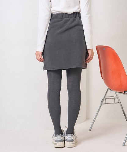 學院風標誌羊羔絨迷你裙＜可搭配套裝＞