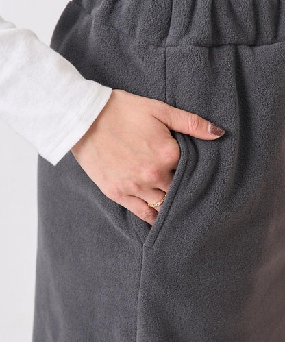 學院風標誌羊羔絨迷你裙＜可搭配套裝＞