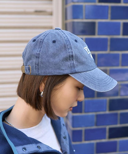 學院風標誌刺繡棒球帽