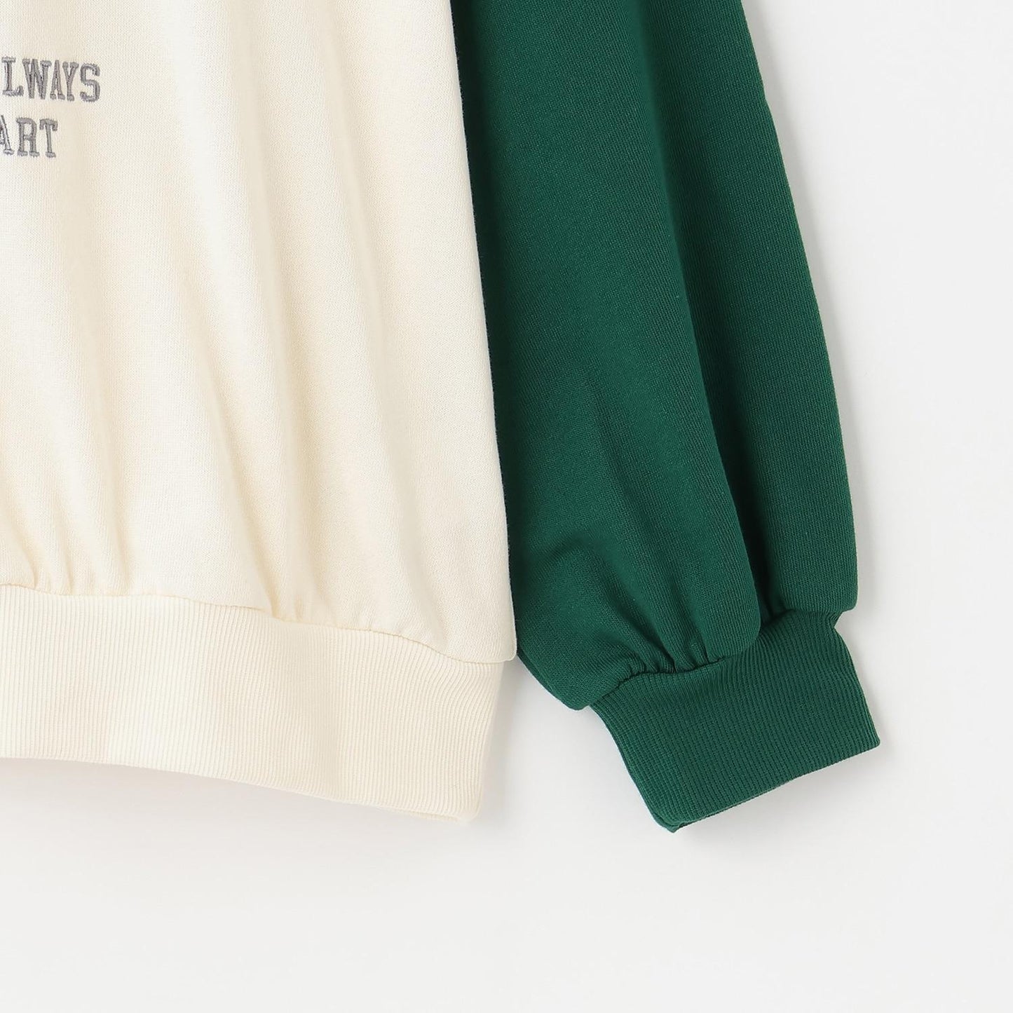 【7days】拼色格紋標誌衛衣