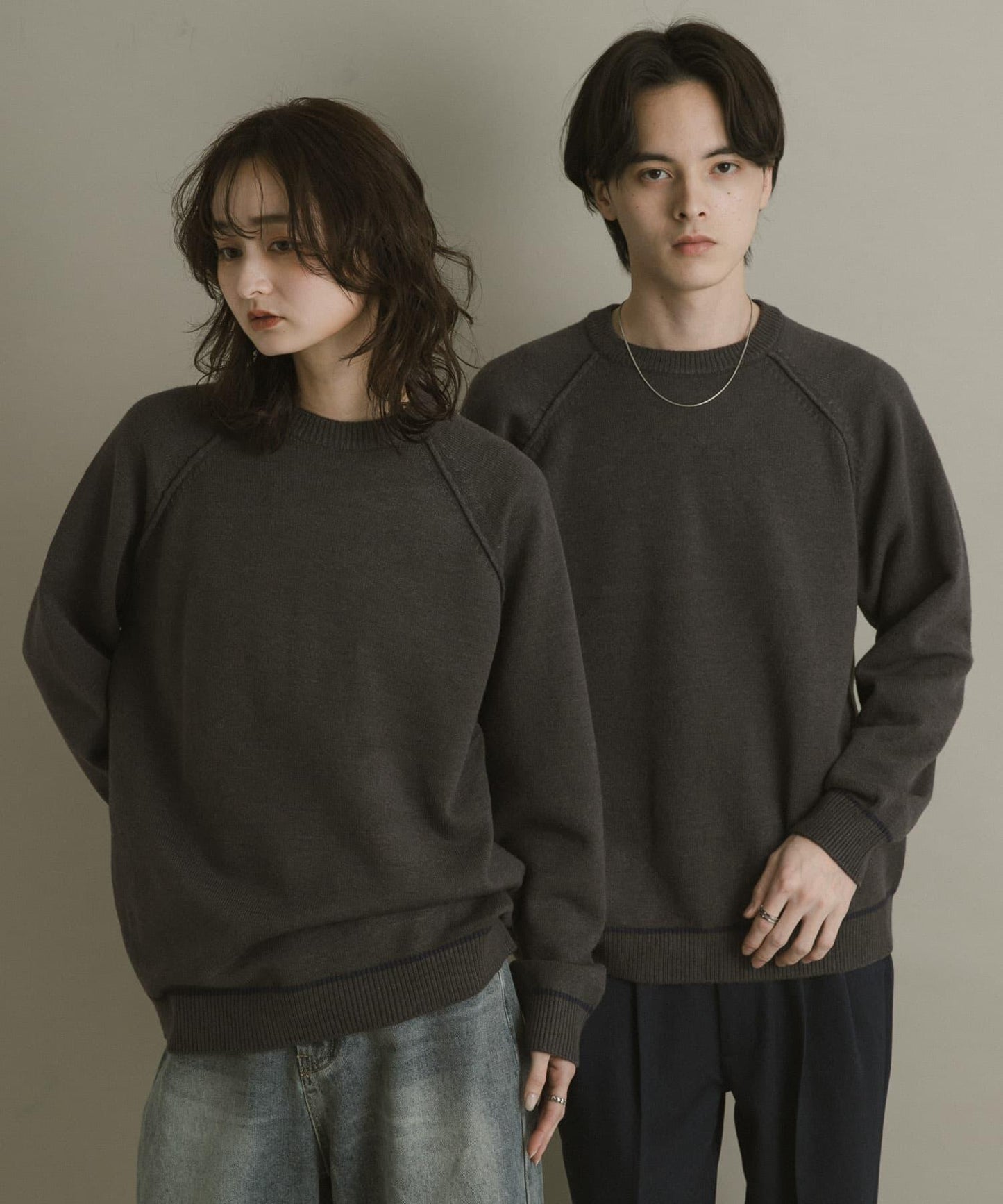 部分色 可水洗/防起球 彈力拼色針織衫