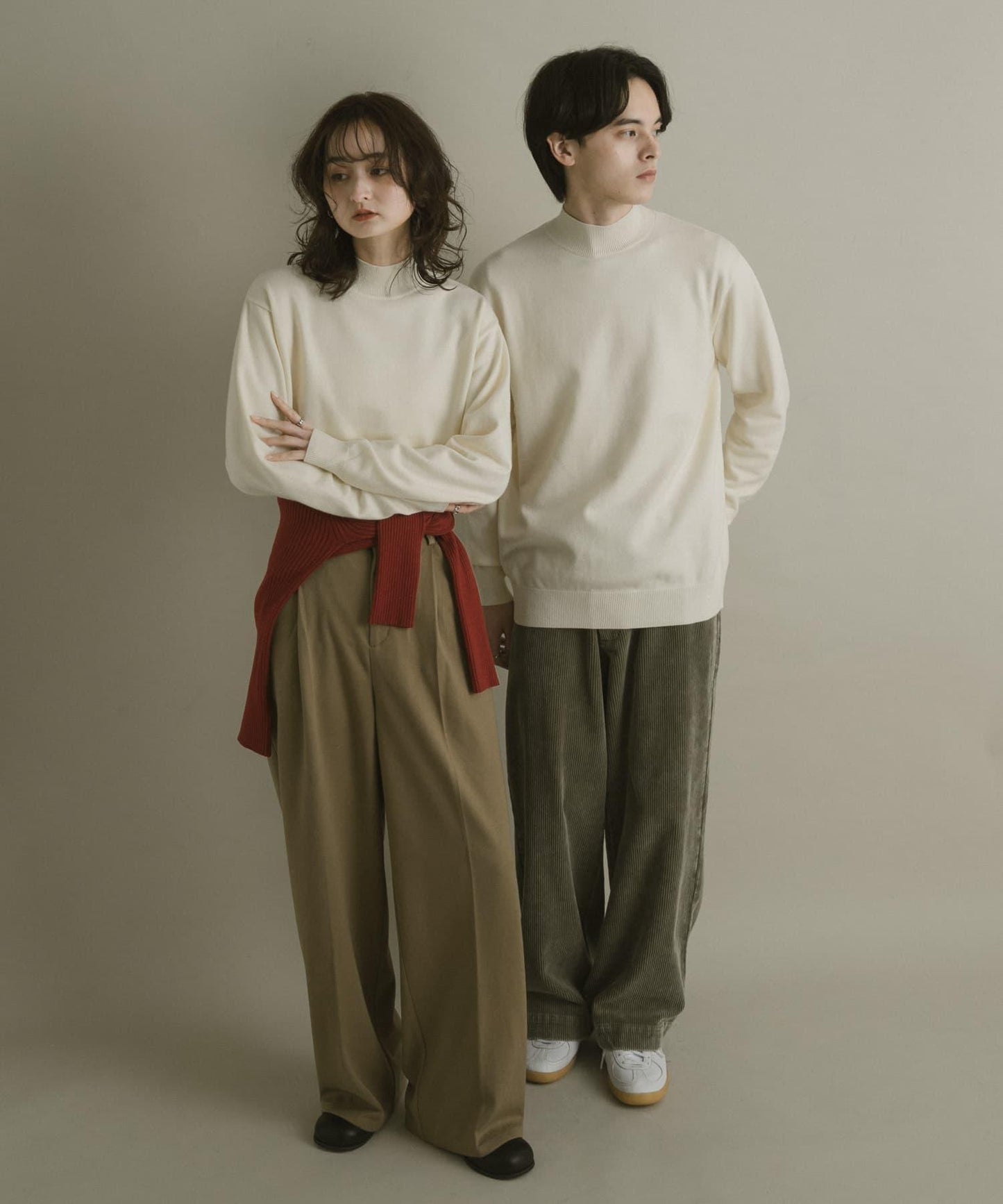 部分色 可水洗/防起球 彈力高領針織衫