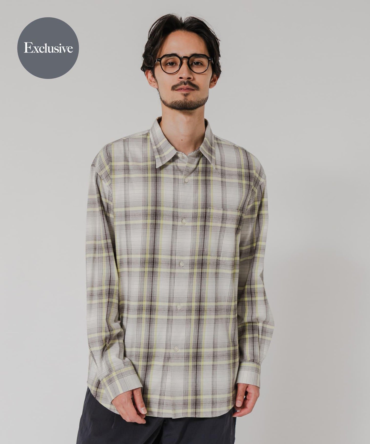 『聯名』OUTDOOR EXCHANGE×URBAN RESEARCH 長毛格紋襯衫