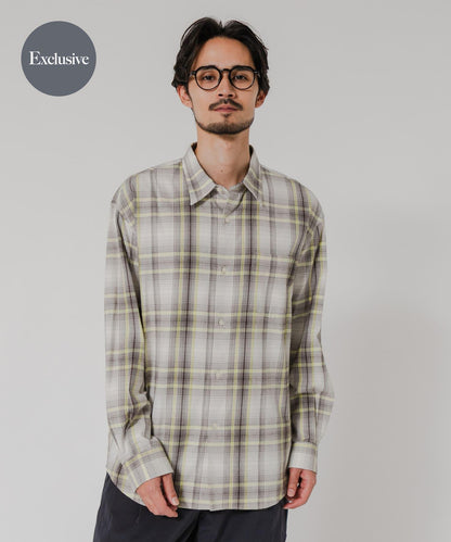 『聯名』OUTDOOR EXCHANGE×URBAN RESEARCH 長毛格紋襯衫