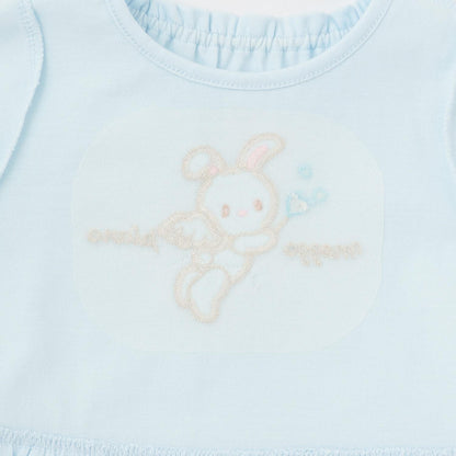 天使兔子下襬荷葉邊長袖T恤