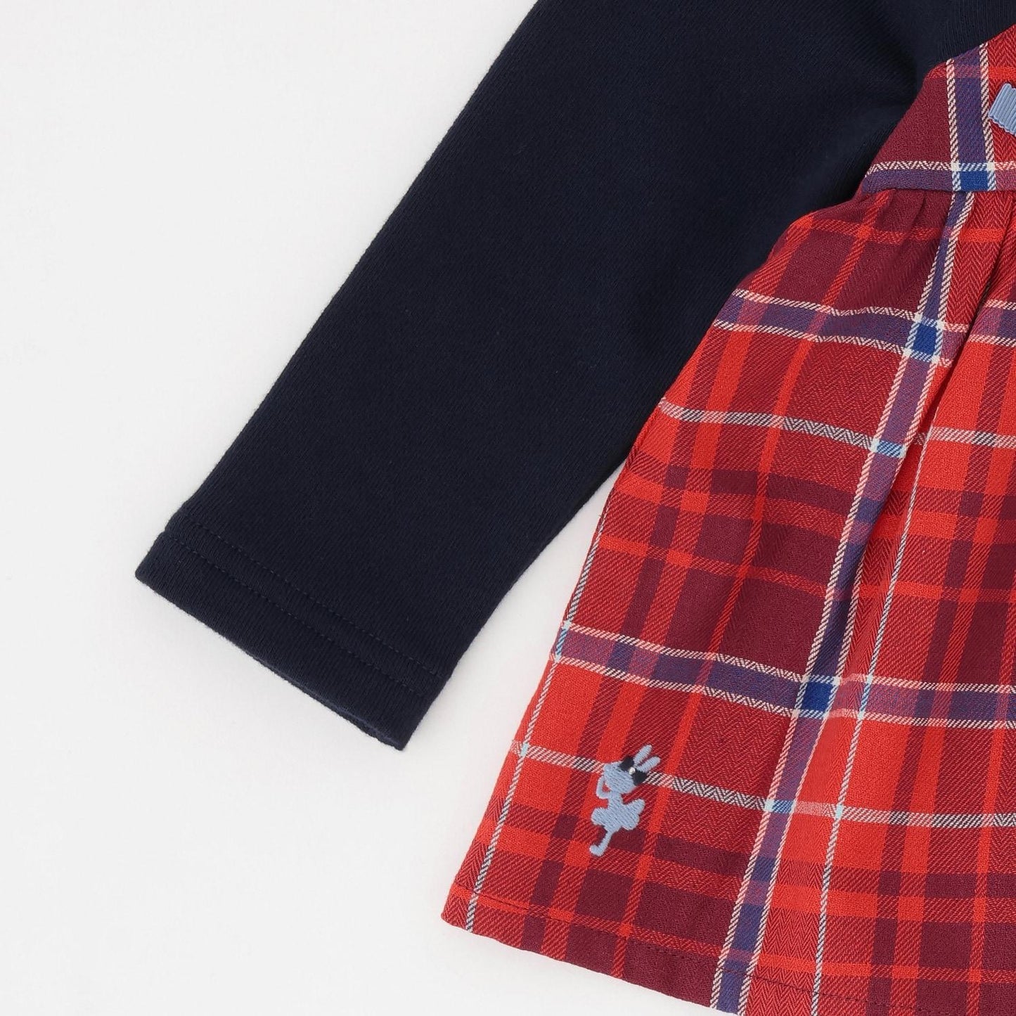 人字紋格子拼接衛衣內襯層疊風格衛衣