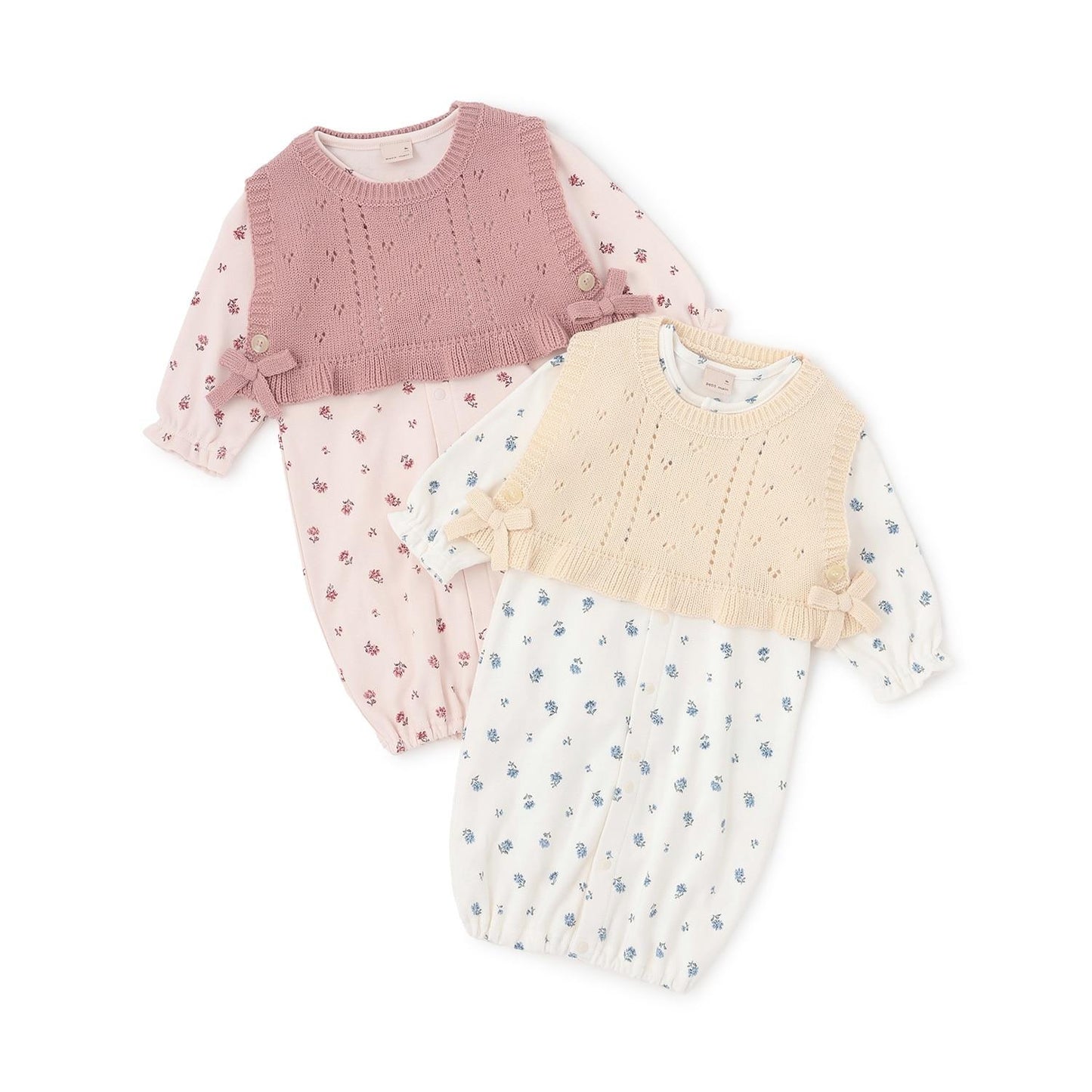 附針織背心兩用連體衣