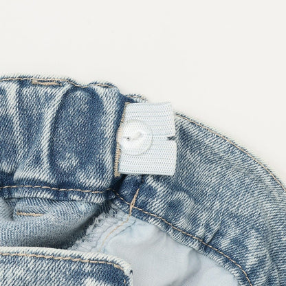 繫帶蝴蝶結喇叭牛仔褲