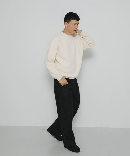 加絨華夫格寬鬆休閒套頭衫