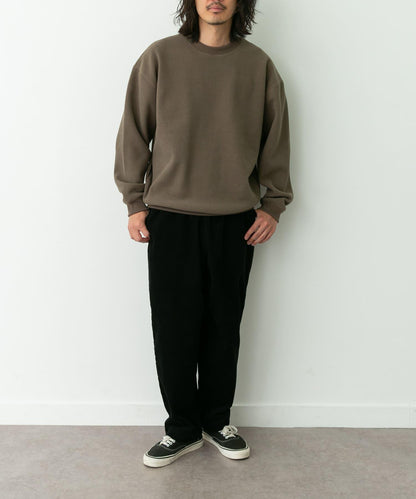 加絨華夫格寬鬆休閒套頭衫