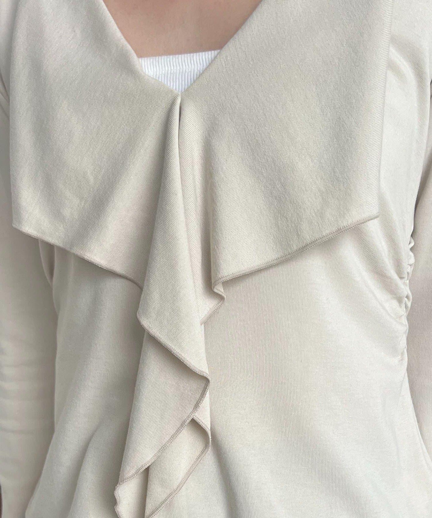 【CAPRICIEUX LE'MAGE】帶領結荷葉邊上衣