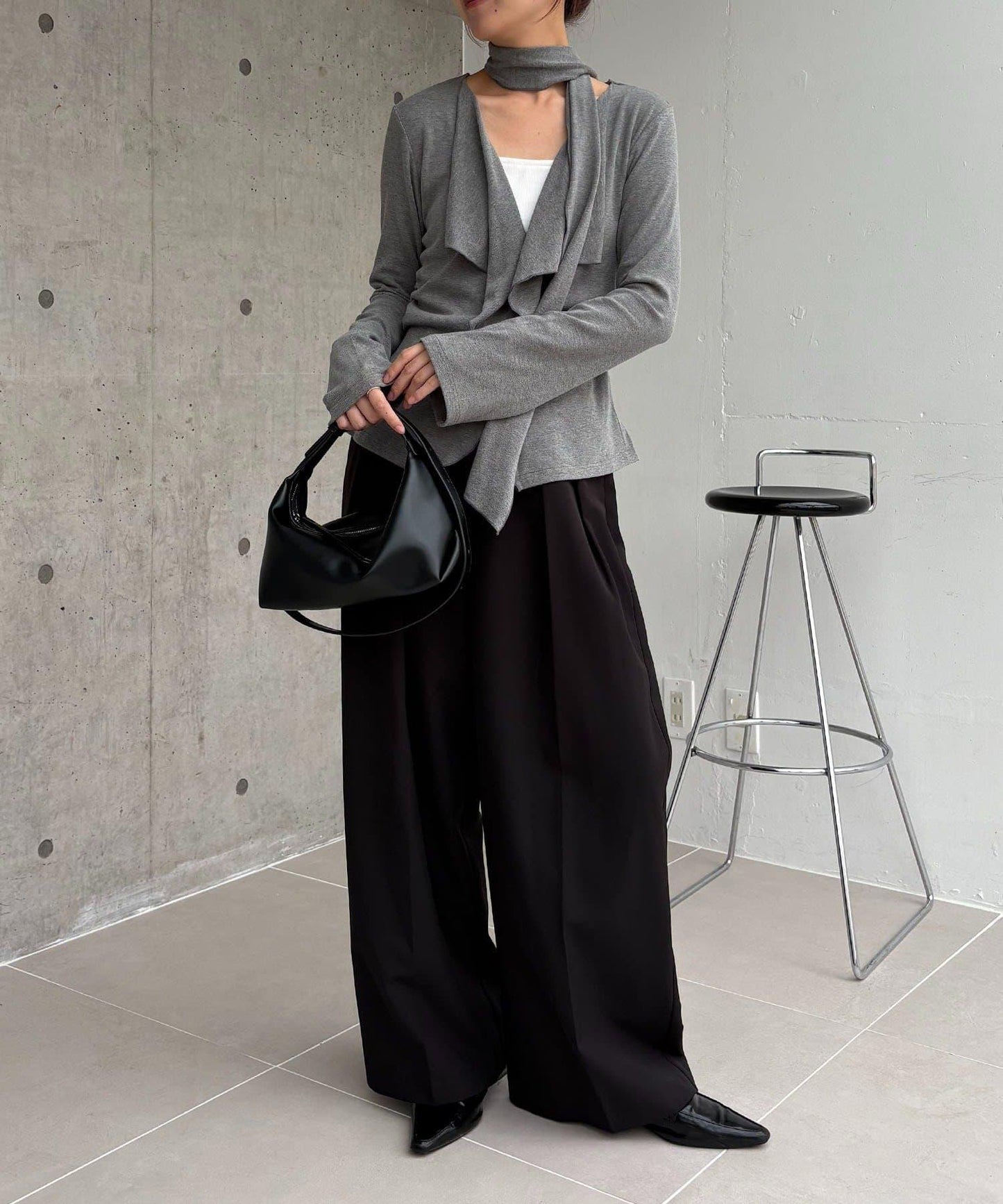 【CAPRICIEUX LE'MAGE】帶領結荷葉邊上衣