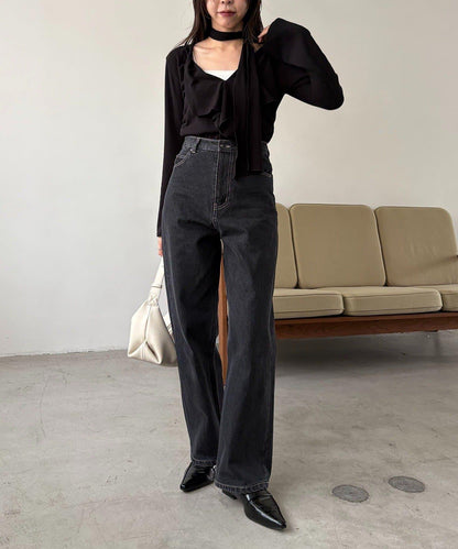 【CAPRICIEUX LE'MAGE】帶領結荷葉邊上衣