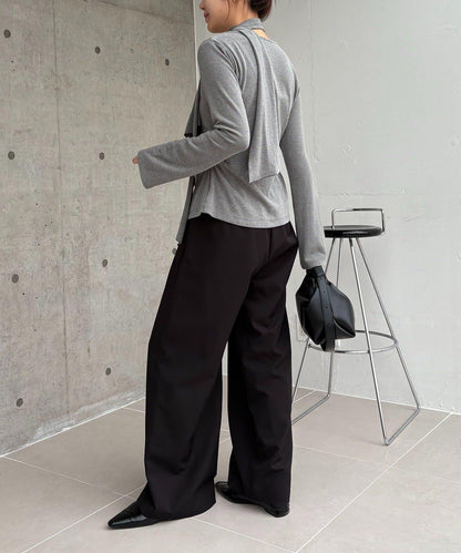 【CAPRICIEUX LE'MAGE】帶領結荷葉邊上衣