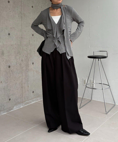 【CAPRICIEUX LE'MAGE】帶領結荷葉邊上衣